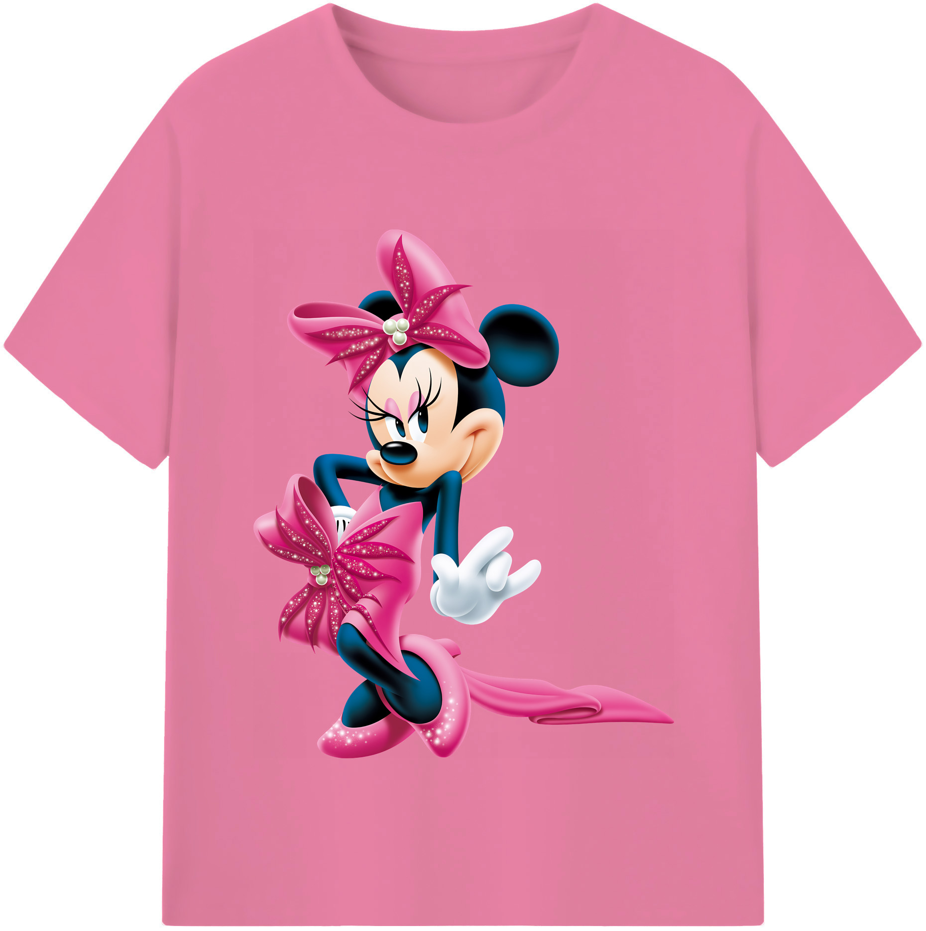 （画像用） ミッキーマウス Mickey Mouse 綿100％半袖Tシャツ（フロントプリント）